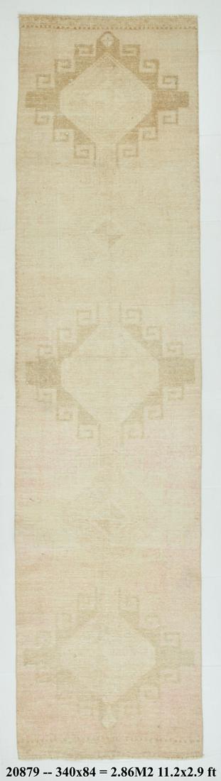 3' x 11' Vintage Turkish Runner Rug - 20879 (1 of 20)