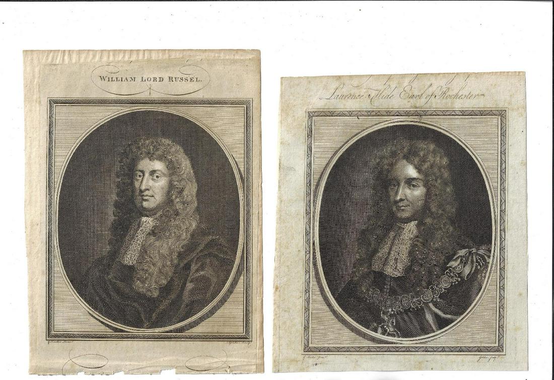 1788 Three Engravings of English Notables (1 of 2)