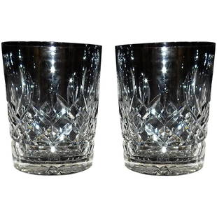 Vintage Waterford Lismore Double Old Fashion Glasses: This pair of Vintage Waterford Lismore Double Old Fashion Glasses most likely were produced in the 1960 based upon other Waterford in the house and other items of this date. If this is the case they w