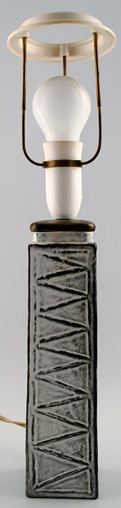 Kähler, Denmark, glazed stoneware table lamp, 1960s. Designed by Nils Kähler. (1 of 5)