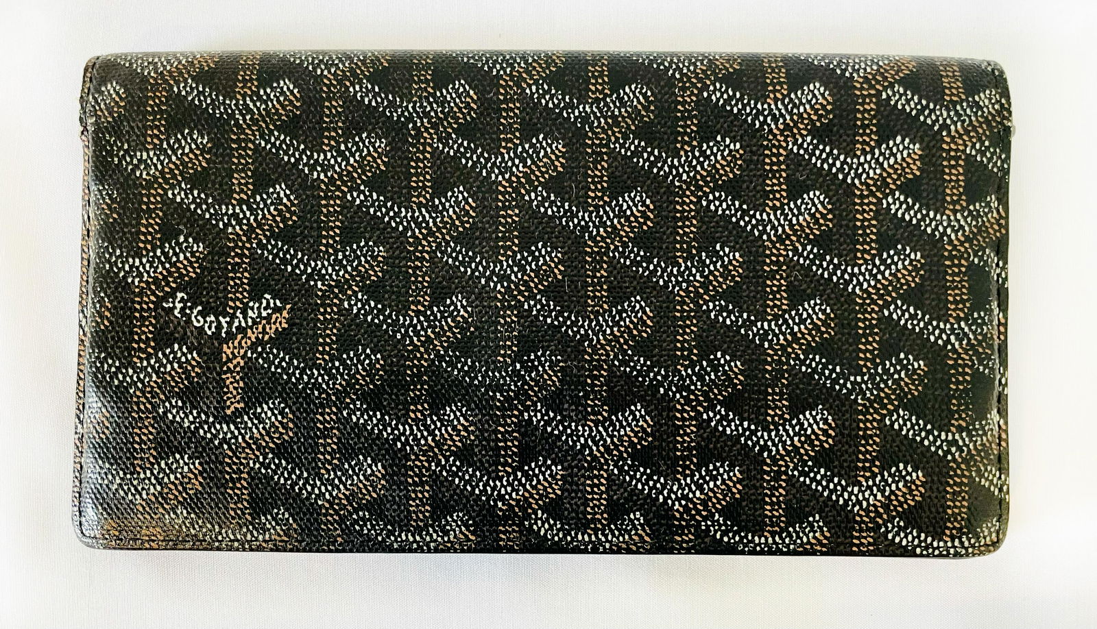 Goyard Vintage Richelieu Leather Coated Canvas Long Wallet Bi-fold