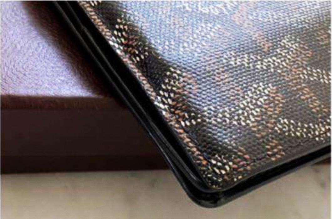 Goyard Vintage Richelieu Leather Coated Canvas Long Wallet Bi-fold