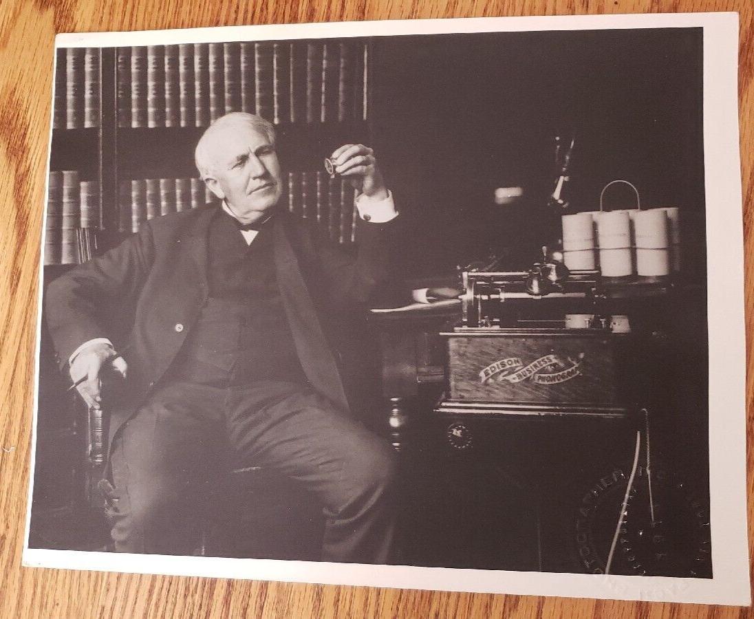 Thomas EDISON PHOTOGRAPH Pach 1913 8 X 10 (1 of 3)