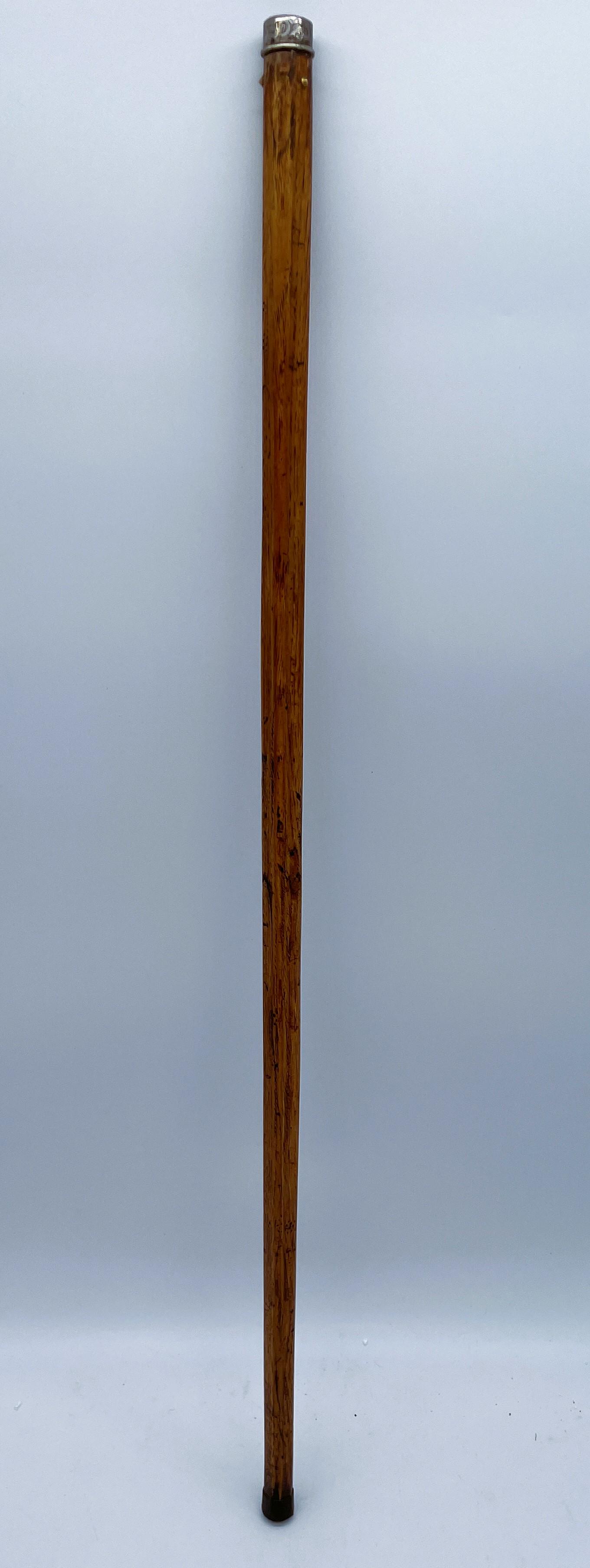 ANTIQUE STERLING HANDLE CANE (1 of 8)