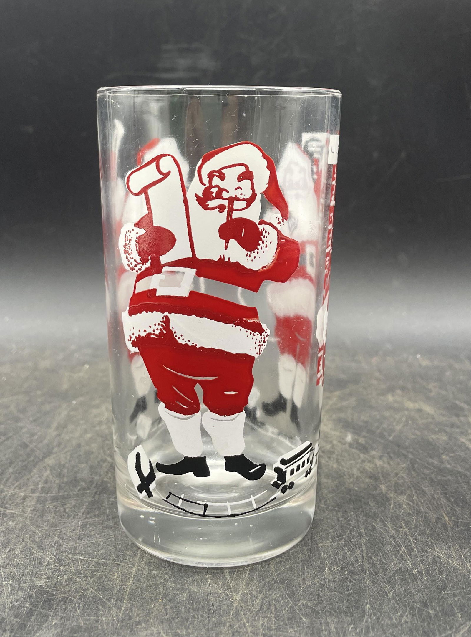 Vintage Peanut Butter Glass Boscul Santa Claus (1 of 8)