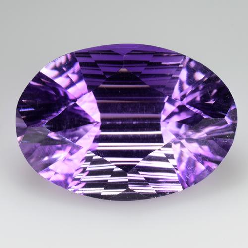 RARE ! 17.75 CTS OVAL NATURAL AMETHYST CONCAVE CUT GOOD LUSTER LOOSE GEMSTONES (1 of 2)