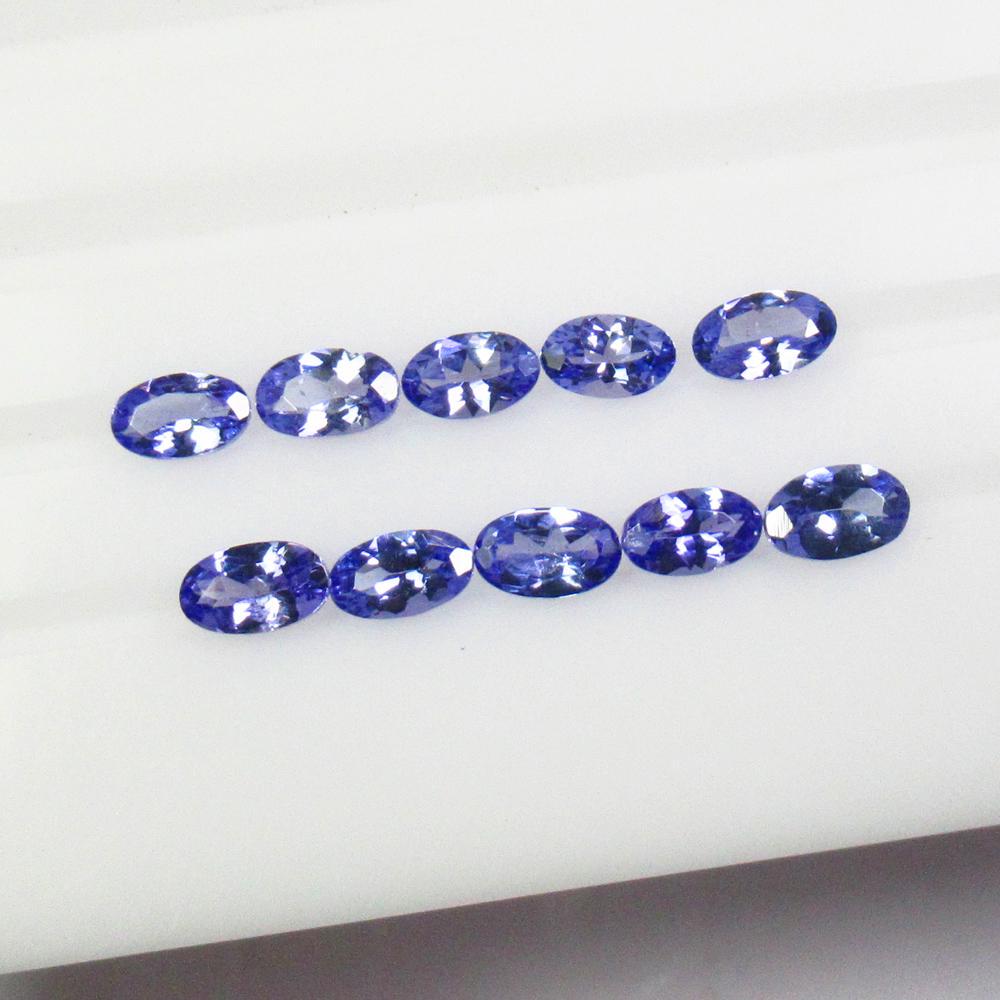 2.68 Ctw Natural 10 Tanzanite Oval Lot: Title: 2.68 Ctw Natural 10 Tanzanite Oval Lot Stone Clarity: VVS Gemstones: Natural Tanzanite Carat Weights: 2.68 Size/Dimensions: 5.0x3.0 - 5.2x3.1 mm / 10 Pc's Additional Information: Top Quality Lu