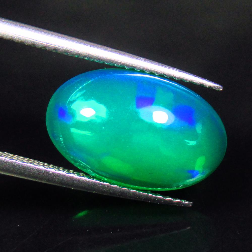 4.51 Ctw Natural Green Fire Opal Oval Cab (1 of 2)