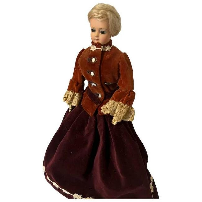 Antique French 16" Papier Mache Head French Fashion Doll (1 of 1)