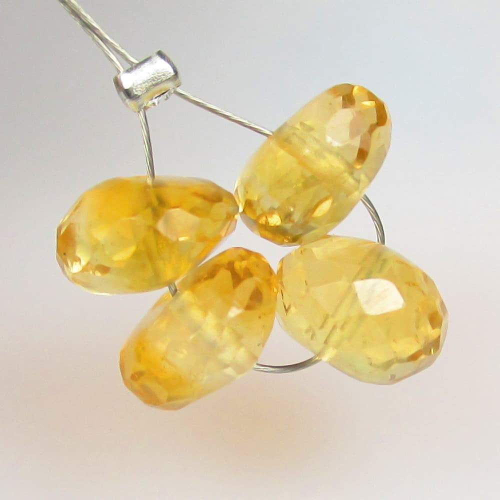 7.30 Ctw Natural 4 Citrine Drilled Round Beads (1 of 2)
