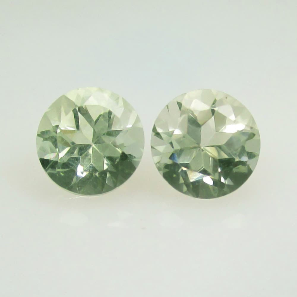 4.57 Ctw Natural Green Amethyst Round Pair (1 of 2)