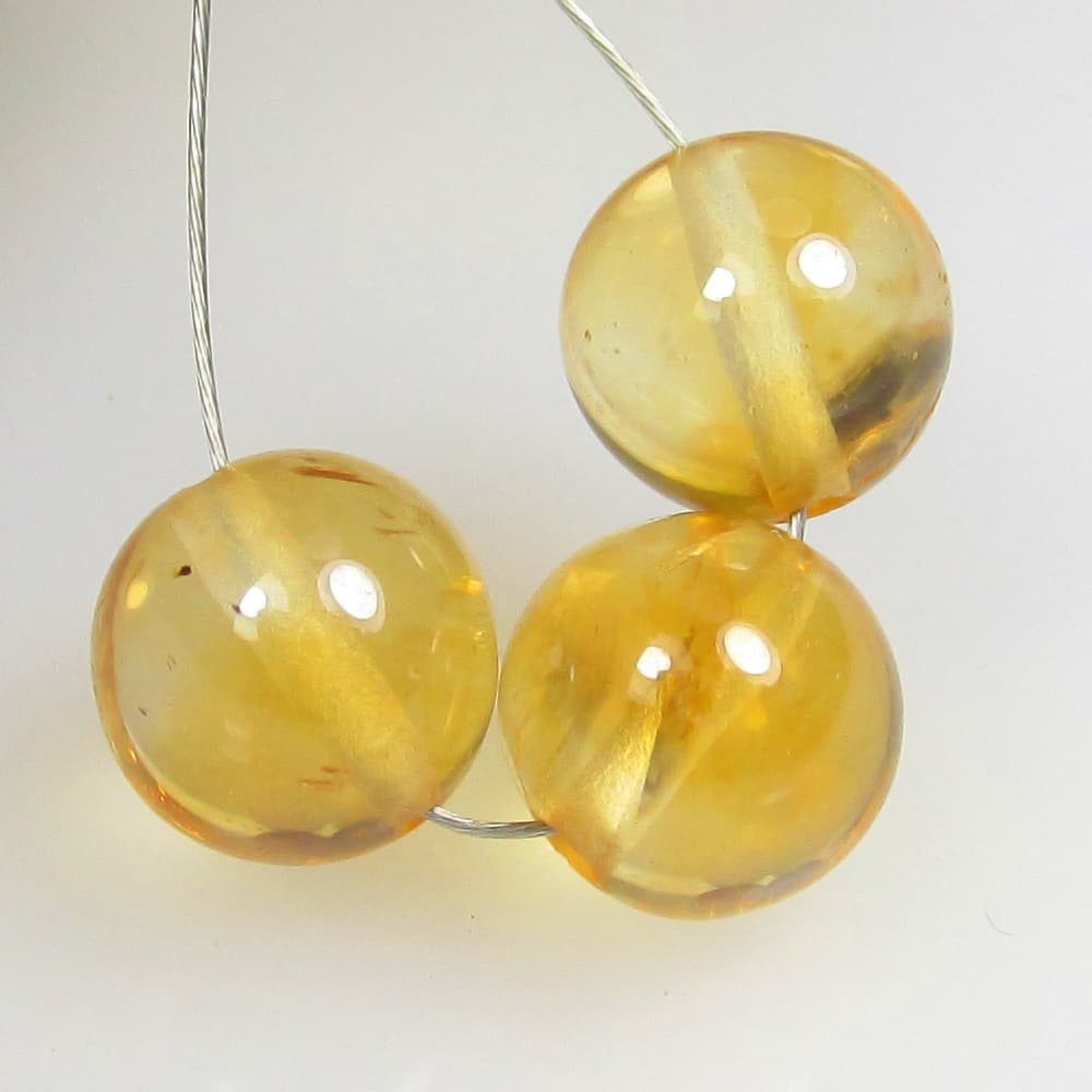 8.34 Ctw Natural Citrine Drilled Round Beads (1 of 2)