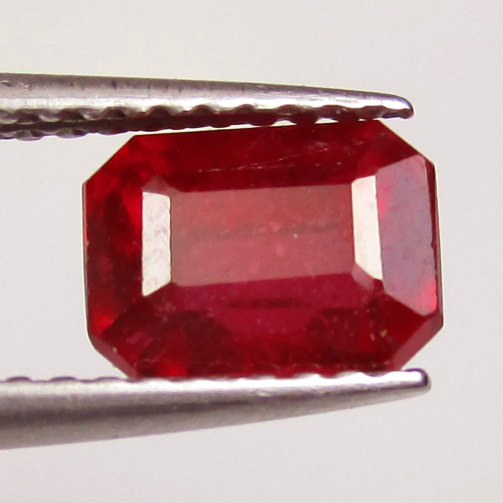 2.10 Ctw Natural Mozambique Red Ruby Octagon Cut (1 of 2)