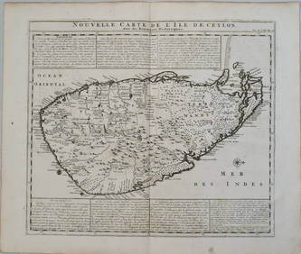 1714 Chatelain Map of Sri Lanka -- Nouvelle Carte de l'Ile de Ceylon, avec des Remarques Historiques (1 of 1)