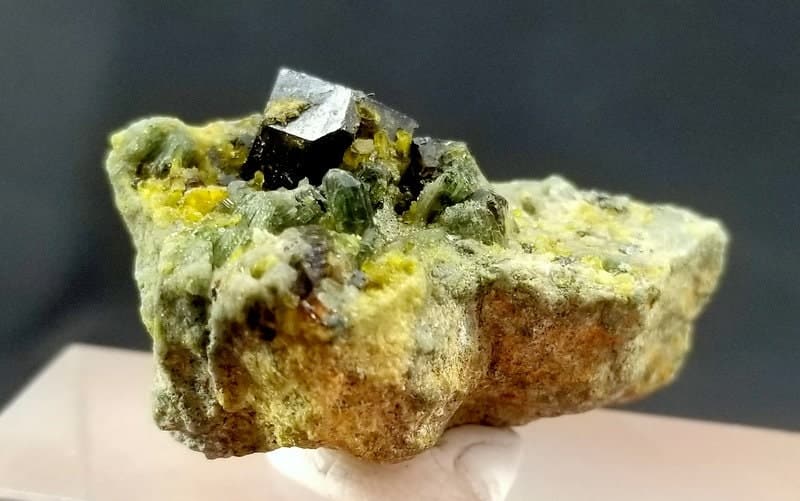 21 Gram Beautiful Natural Green Andradite Garnet Crystal Specimen From Nangarhar Province (1 of 8)