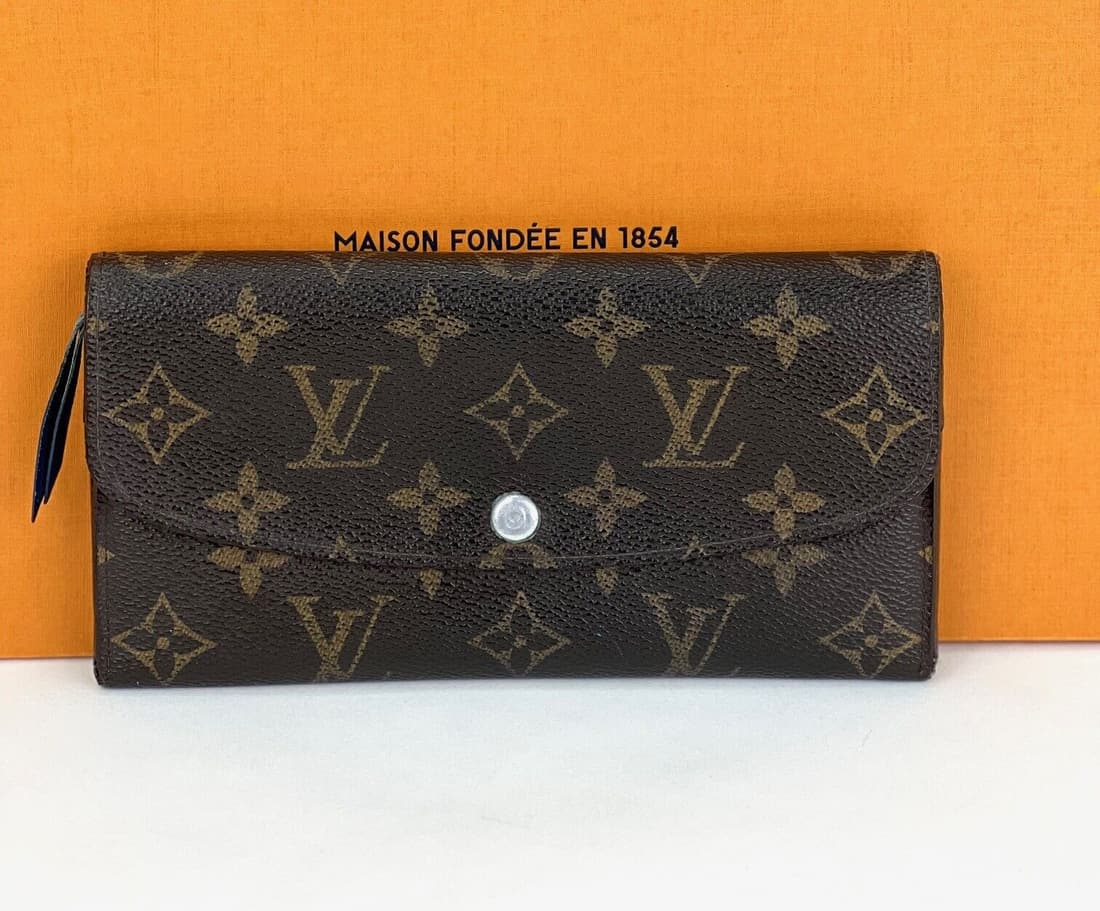 Louis Vuitton Wallet Vintage Monogram Portefeuille Emilie Long Wallet Blue (1 of 12)