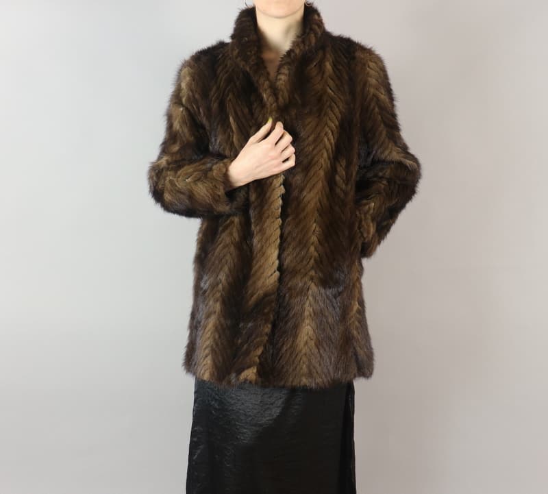 BROWN MINK FUR JACKET EU: M; US: 12 (1 of 10)