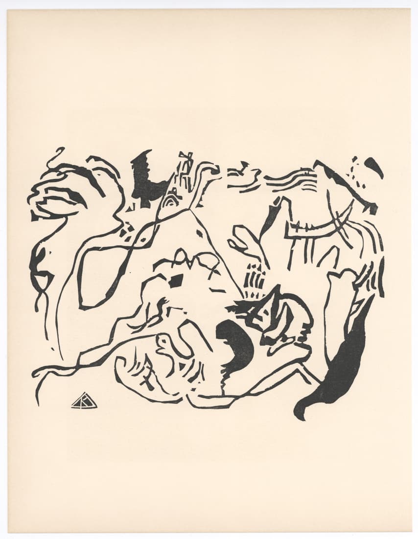 Wassily Kandinsky original woodcut "Jungster Tag" (Judgement Day) (1 of 1)