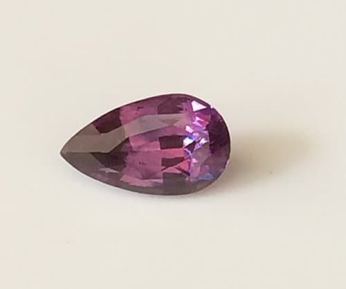 Natural Sapphire 0.42ct Pear Fancy Purple Burgundy VVS (1 of 1)