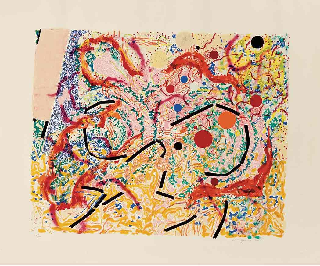 Nancy Graves: Vertigo: Title: Vertigo Artist: Nancy Graves Date/Period: 1980 Type of work: Work on paper Medium: Color screenprint on Arches Cover paper Dimensions: 29.75 x 35.5 inches Signed and Dated: Signed and numbered