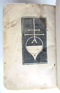 1492 INCUNABULA Summa angelica de casibus conscientiae antique INCUNABLE VELLUM: Angelus de Carletus de Clavasio. Summa angelica de casibus conscientiae. Venice, Giorgio Arrivabene; June 4, 1492 519 pp, with numerous initials in red. Limp vellum with manuscript title on the spine