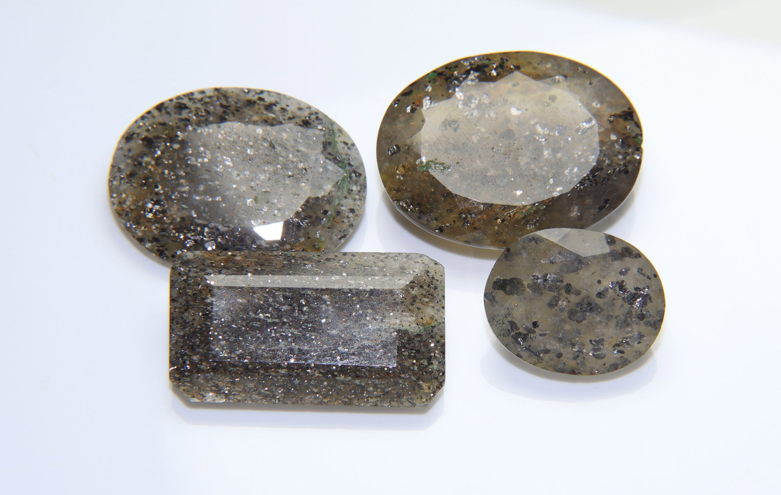 Lovely " Natural Black Sunstone " 50.55 Cts Natural Black Sunstone Set (1 of 4)