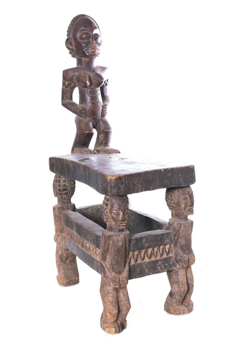Stool - Wood - Chokwe - DR Congo (1 of 9)