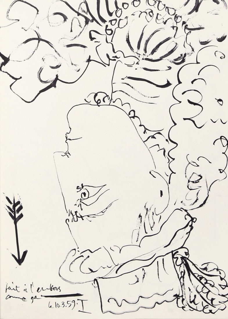 Picasso Toros Y Toreros No.1 dated 10/3/59: Artist: Pablo Picasso - Country: Spain - Title: Toros y Toreros No.1 dated 10/3/59 - Medium: Bichromie - Marks: Not signed not numbered - Paper size: Vellum 14.75 x 10.50 inch - Publisher: Editions Ce