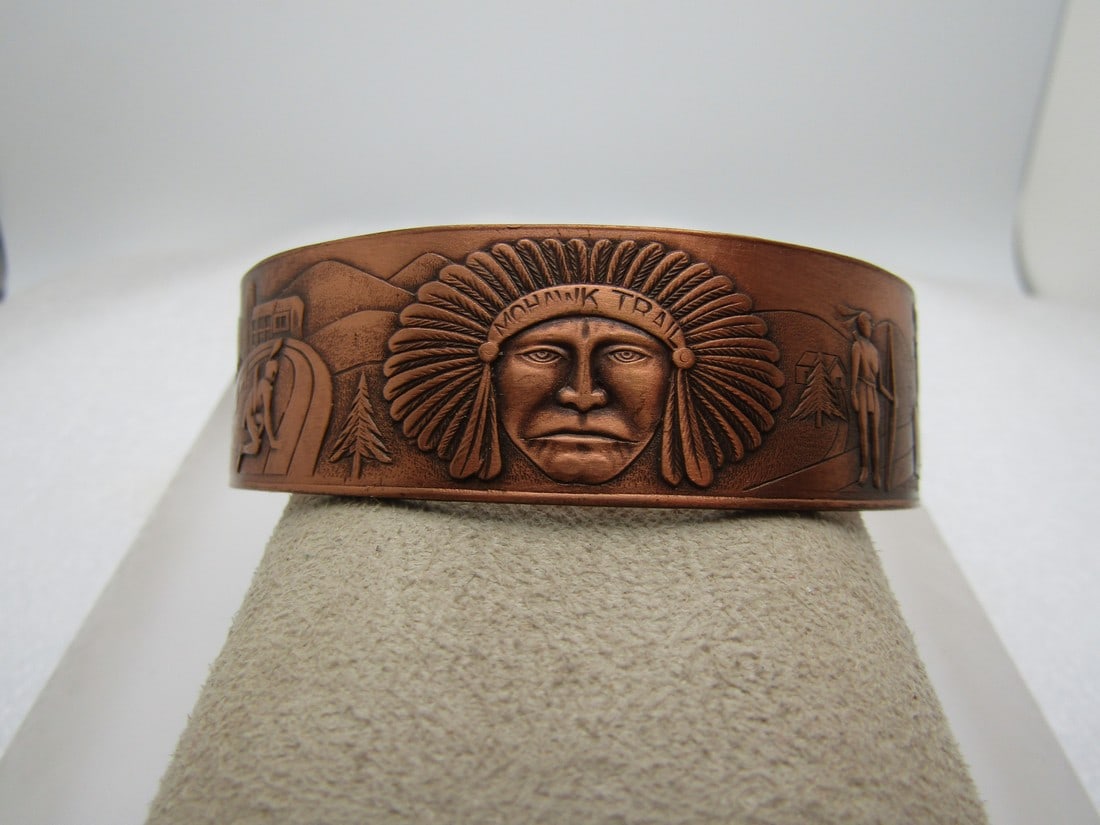 Vintage Solid Copper Mowhawk Trail, 7.25", 19mm wide, Signed Solid Copper (1 of 6)