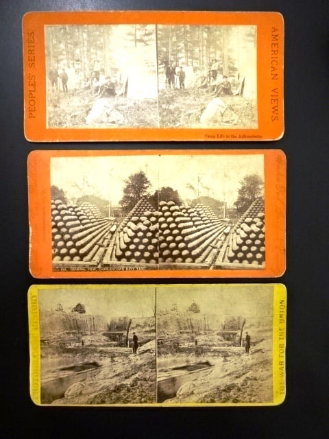 Three Stereoview Cards General Butler Charleston Yards (1 of 2)