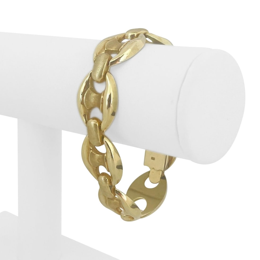 14k Yellow Gold 25.6g Ladies Hollow 18mm Mariner Gucci Link Bracelet 7.25" (1 of 9)