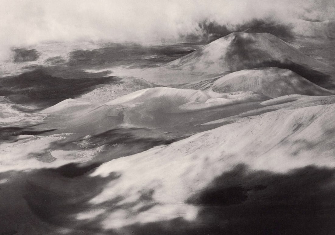 ANSEL ADAMS - Crater of Haleakala, Maui, Hawaii c. 1947: Artist: ANSEL ADAMS Print Title: Crater of Haleakala, Maui, Hawaii c. 1947 Medium:Photolithograph Printed 2000’s in Italy Image Size: approx. 8.5 x 12” Ansel Easton Adams (1902 – 198