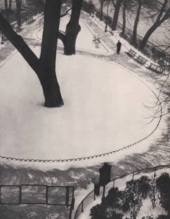 ANDRE KERTESZ - The Vert-Galant under the Snow, c.1935: Artist: ANDRE KERTESZPrint Title: The Vert-Galant under the Snow, c.1935 Medium: Sheet-Fed GravurePrinting date: 1930sPrinted in FranceImage size approx. 6.75 x 9.5 inches Andre Kertesz (1894-1985)