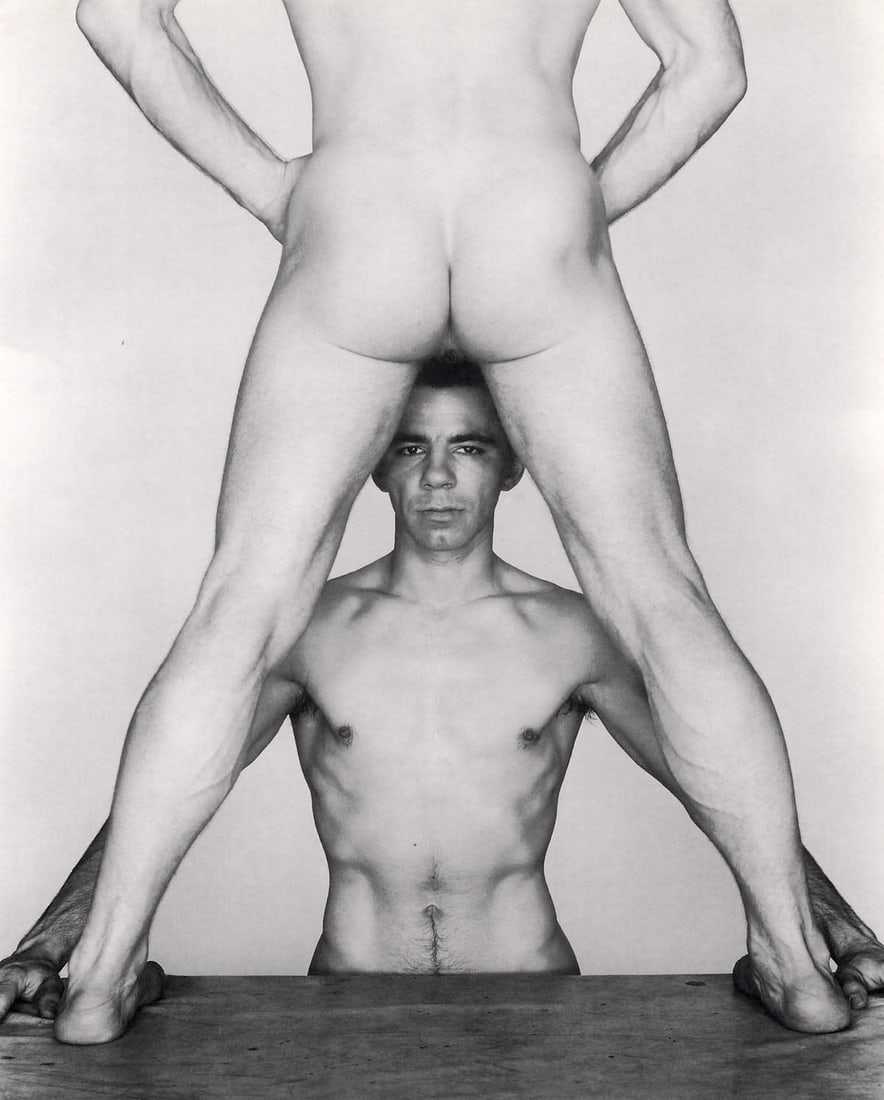 GEORGE PLATT LYNES - Male Nudes, 1952: Artist: GEORGE PLATT LYNES Print Title: Male Nudes, 1952 Medium: Duotone Photoengraving Printing Date: 1990’s Printed in Germany Image Size: 9.5 X 7.5” George Platt Lynes (1907-1955).was a