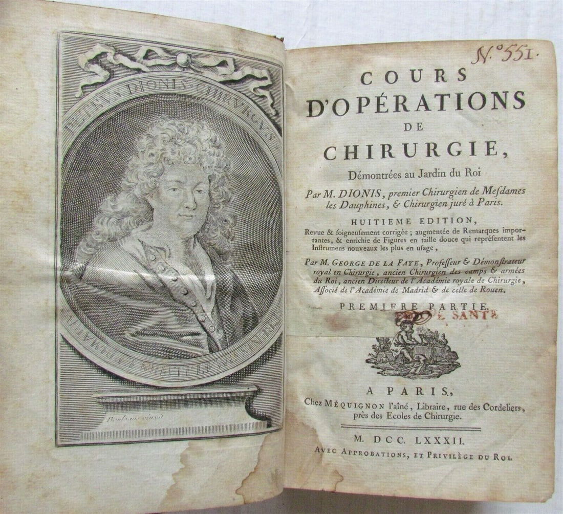 1782 SURGERY COURSE FULLY ILLUSTRATED in FRENCH antique (1 of 12)