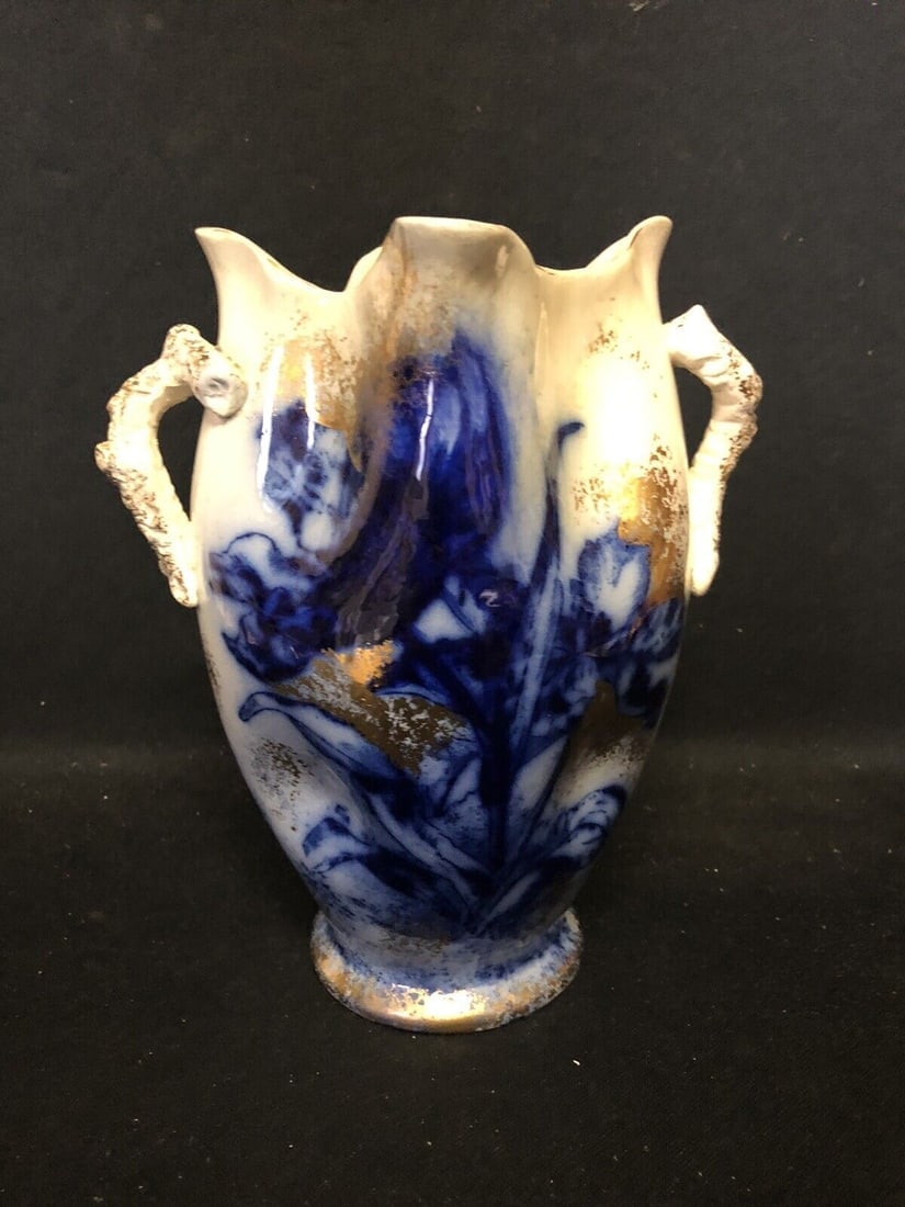 8 7/8” Flow Blue Vase (1 of 7)