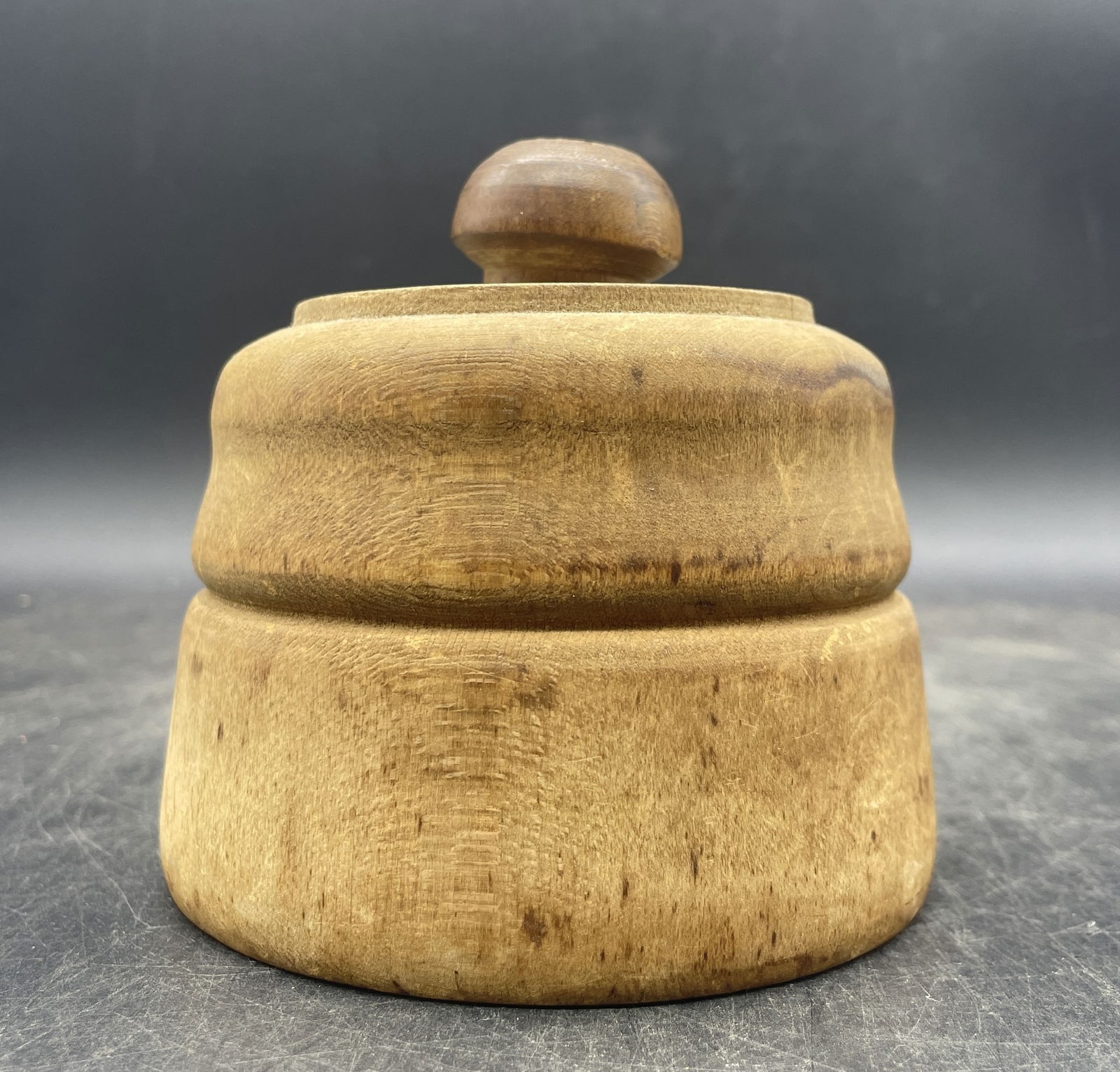 ANTIQUE 19TH.C PA DUTCH WOOD WHEAT DESIGN BUTTER MOLD PRINT, STAMP PRESS (1 of 8)