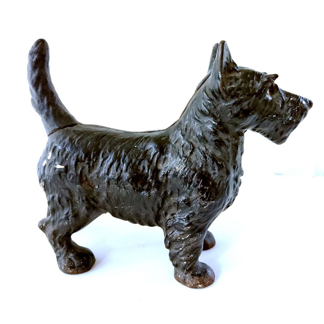 1930s Hubley Cast Iron Standing Scottish Terrier - Scottie Dog Doorstop (1 of 9)