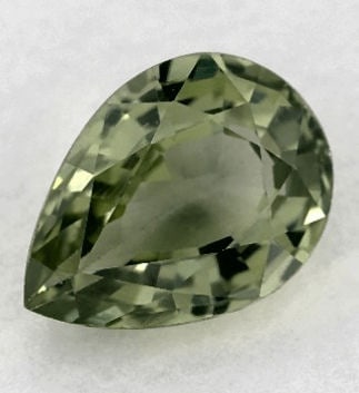 Natural Sapphire 0.52ct Pear Green VVS (1 of 1)