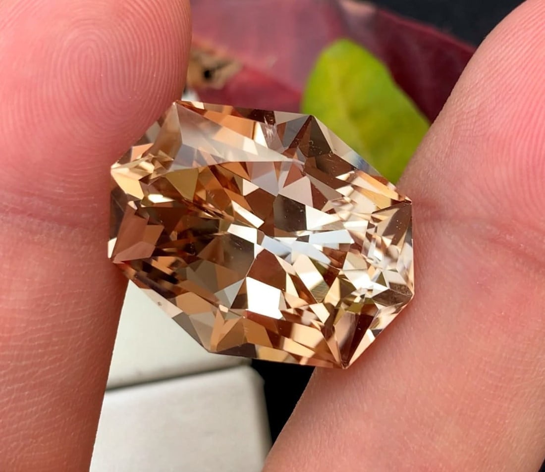 Lion Orange Color Fancy Cut Imperial Topaz Gemstone , Rich Color Natural Faceted Topaz Stone For (1 of 7)