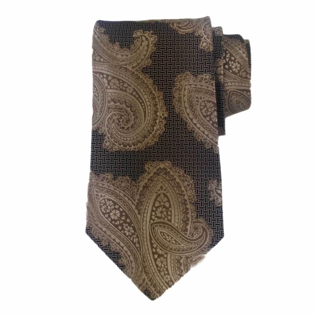 Byblos 100%Silk Beige Black Paisleys Neck Tie Necktie: Byblos 100%Silk Beige Black Paisleys Neck Tie Necktie Byblos 100%Silk Beige Black Paisleys Neck Tie Necktie Give your busy days a note of elegance with this superb silk tie. In a classic paisley print