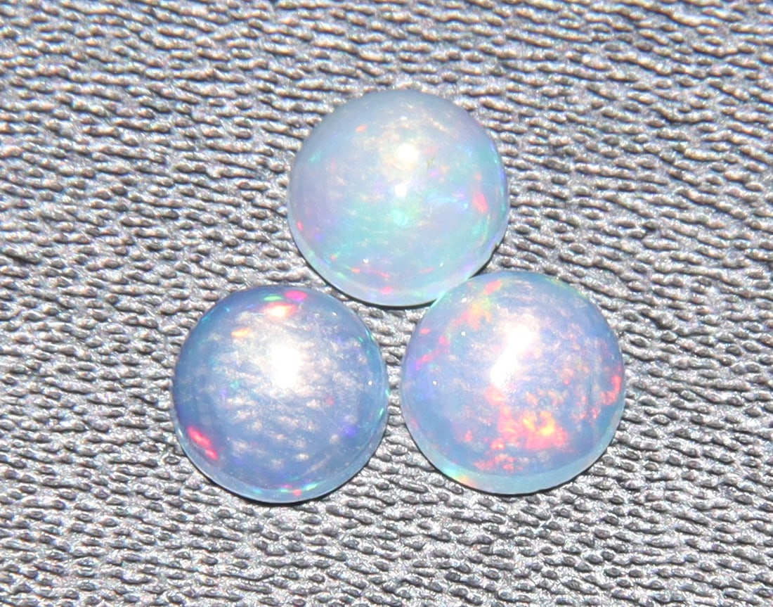 Marvellous " Fire Ethiopian Opal " 1.06 Cts Natural Ethiopian Opal Pair (1 of 2)