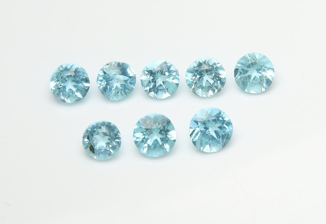 Awesome " Natural Blue Apatite " 1.01 Cts Natural Blue Apatite Pair (1 of 4)