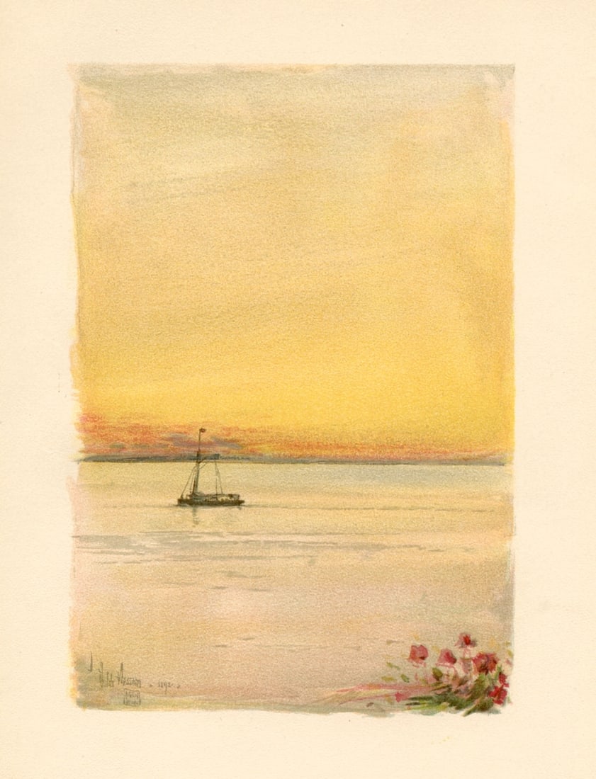 Childe Hassam chromolithograph "Sunset and the Pinafore" (1 of 1)
