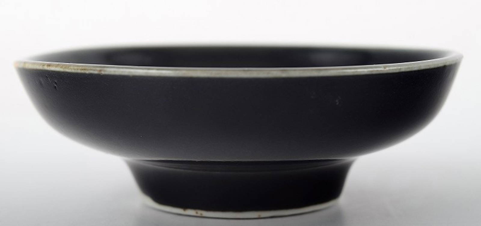 Unique Royal Copenhagen Gerd Bogelund, Ceramic Bowl In Olive Green And