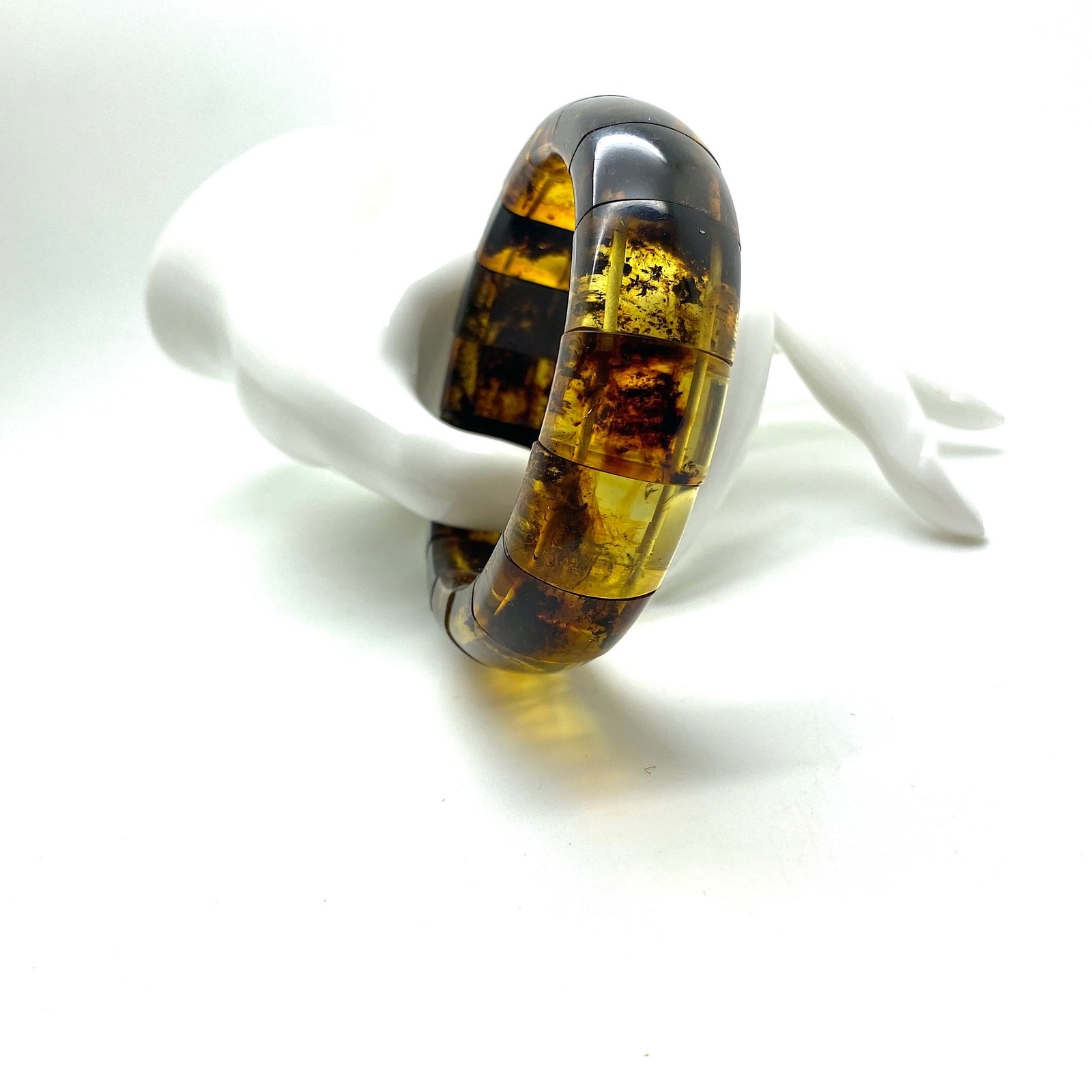 Magnificent cut Amber bangle bracalet (1 of 9)