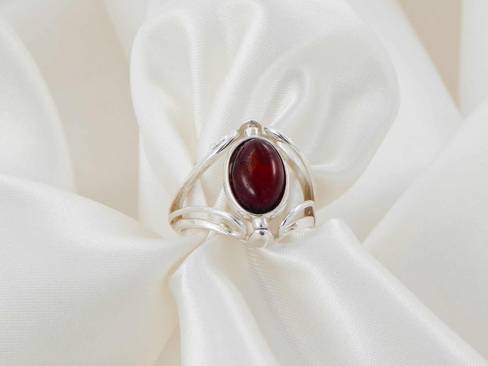 Natural Baltic Cherry and Lemon Amber Victorian Ring (1 of 8)