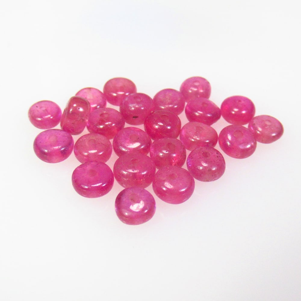 17.22 Ctw Natural 23 Mozambique Red Ruby Round Beads (1 of 2)