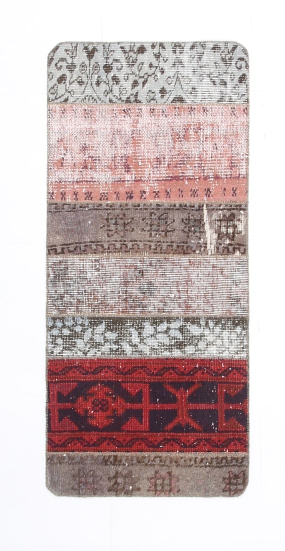 2' x 4' Vintage Turkish Runner Rug - 22662: Title: 2' x 4' Vintage Turkish Runner Rug - 22662 Description: Vintage Turkish Runner Rug Handmade, handwoven with traditional technique. Low pile, soft rug. Rug Condition: Fully cleaned and ready to