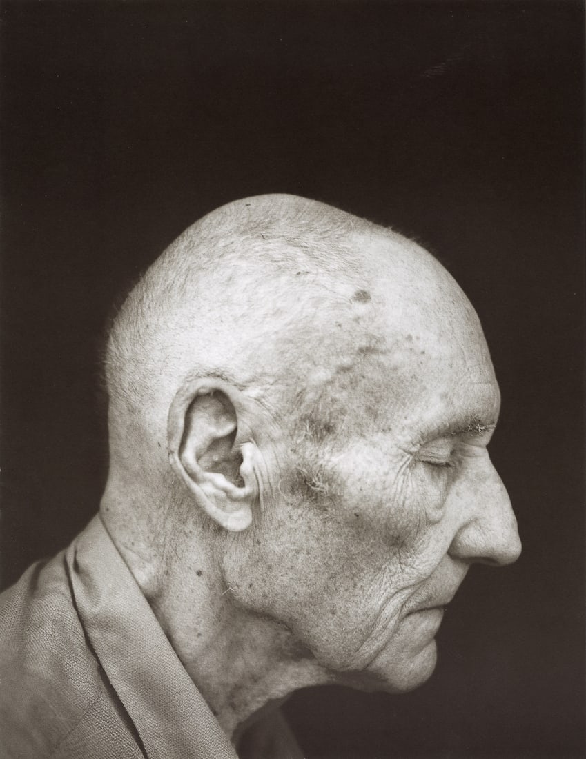 ANNIE LEIBOVITZ - William S. Burroughs, 1995: Artist: Annie Leibovitz Title: William S. Burroughs, 1995 Medium: Photo Litho, 2008, Italy Dimensions: 10.35x13.4" Description: Heat Wax Mounted on 14x18" Conservation Board Artist Bio: Annie Leibovit